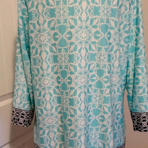 KIM ROGERS WOMAN SZ 2X TEAL/WHITE/BLACK - Picture 4 of 9